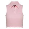 Tommy Jeans Womens/Ladies Ribbed Sleeveless Polo Shirt