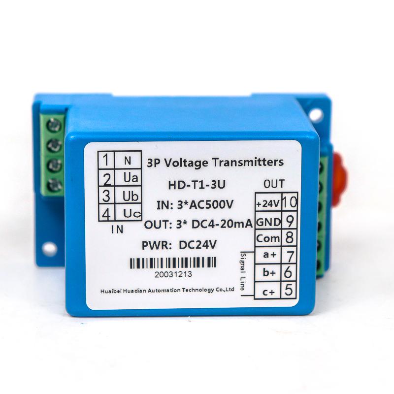 0-500V AC Three-phase Voltage Transmitter RS485 Output Voltage Sensor