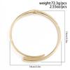 New Punk Water Drop Torques Choker Necklace Open Cuff Bangle for Women Wed Bridal Adjustable Rings Party Grunge Jewelry Set