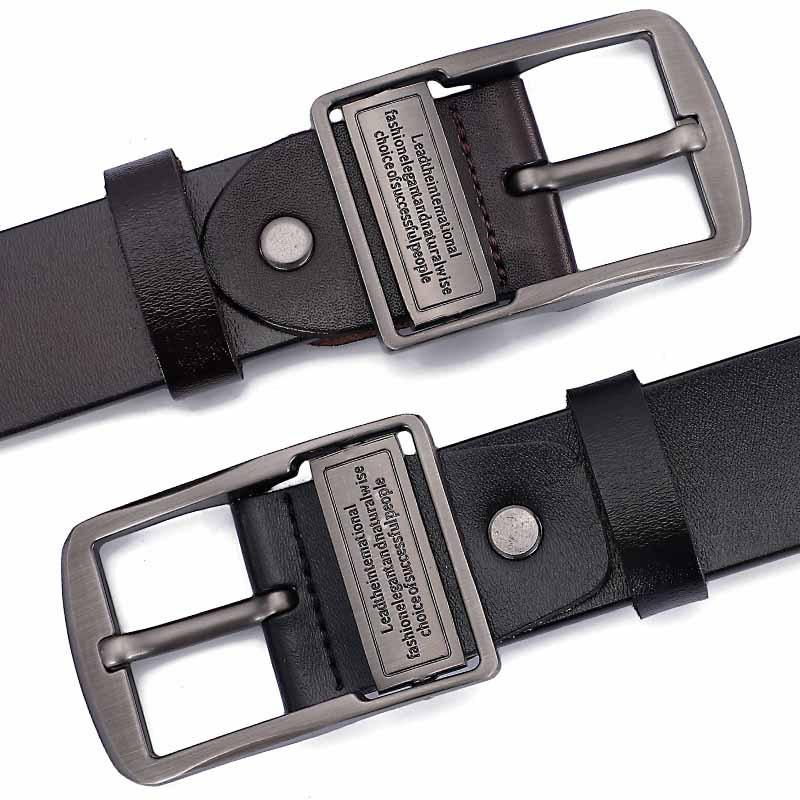 Real Genuine Leather Belts for Men Designer High Quality Plus Size 130 140 150 160 170 Cm Male Pin Buckle Belt