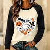 Damen Halloween Pullover Sweatshirt mit Aufdruck und süßem Design für die Feiertage