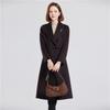 Women's 100% Pure Wool Long Lapel Coat