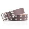 Punk Style Womens Leather Belt With Eyelet Detailing And Classic Pin Closure