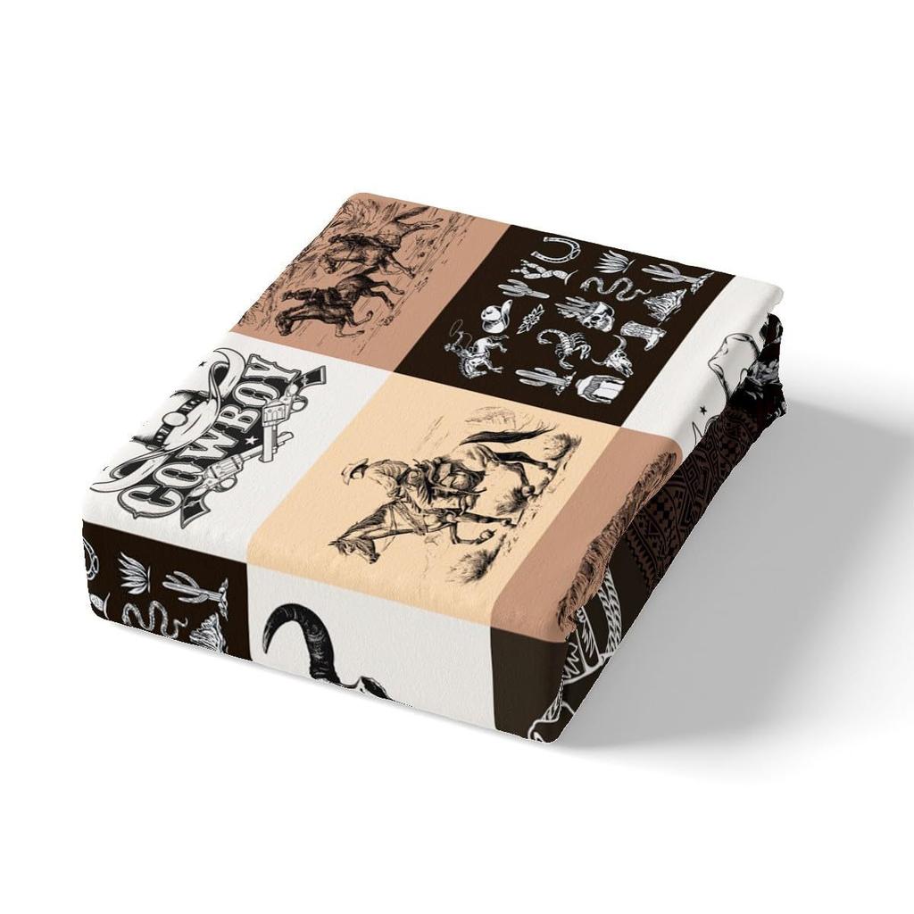 Bull Skull Ma Aztec Three-Piece Digital Printed Bedding Set Bed Cover