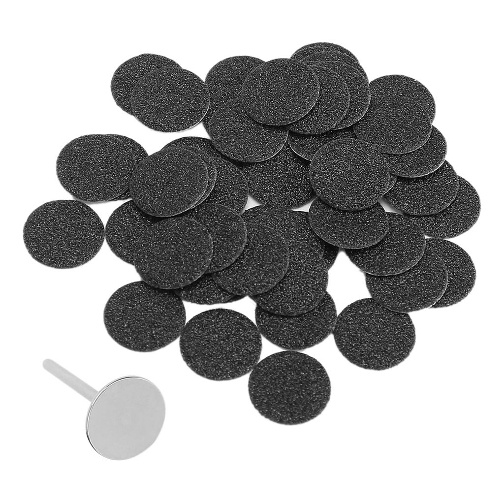 50pcs Electric Callus Remover Sandpaper Discs Pedicure Tool Replacement Accessory with Shaft