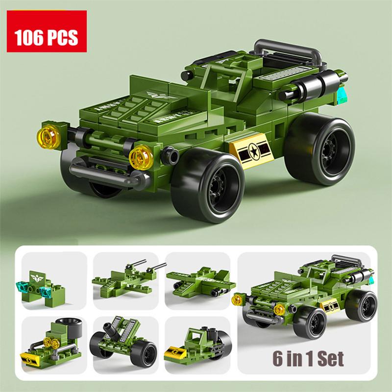 City Ambulance Fire Engine Airplane Car Helicopter Carrier Vehicle DIY Assemble Aircraft Model Building Blocks Bricks Kids Toys