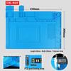 Multi-Style Magnetic Silicone Repair Pad - High-Temp Resistant, Grooved Workbench Heat Insulation Mat