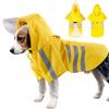 2026  Waterproof Reflective Dog Raincoat Hooded Summer Lightweight Puppy Rain Poncho Outdoor Pet Rain Jacket For Small Dogs