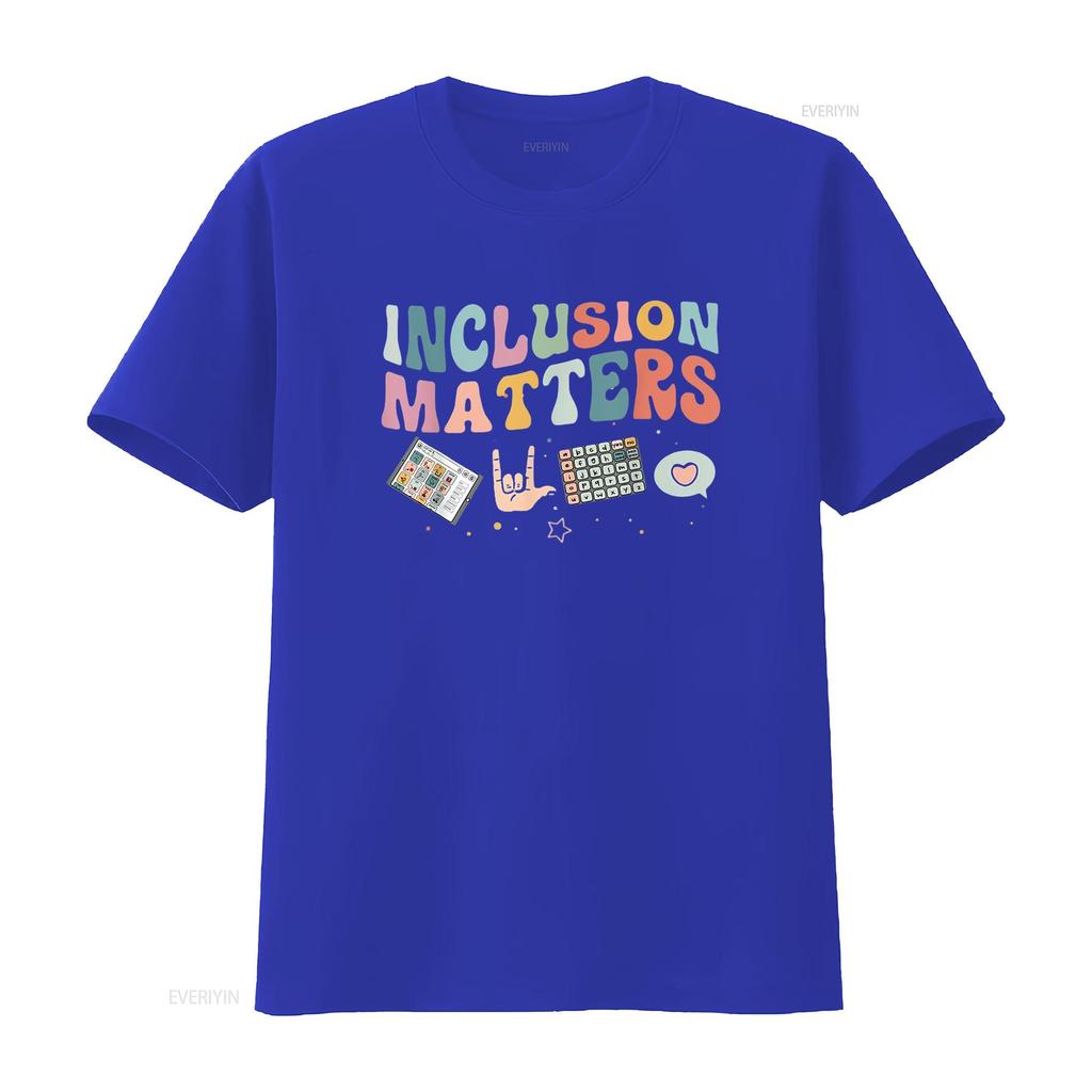 Inclusion Matters Special Education Teacher Sped Autism T Shirt vintage Washed Breathable Unisex fashion designer clothes