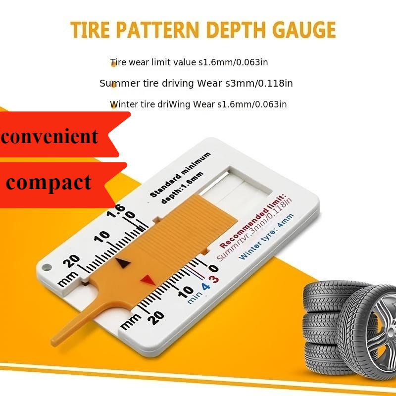 1pc Durable Tire Pattern Depth Gauge/Portable, Compact, Suitable for Cars, Motorcycles, Trucks, Trailers/Essential Safety Tool