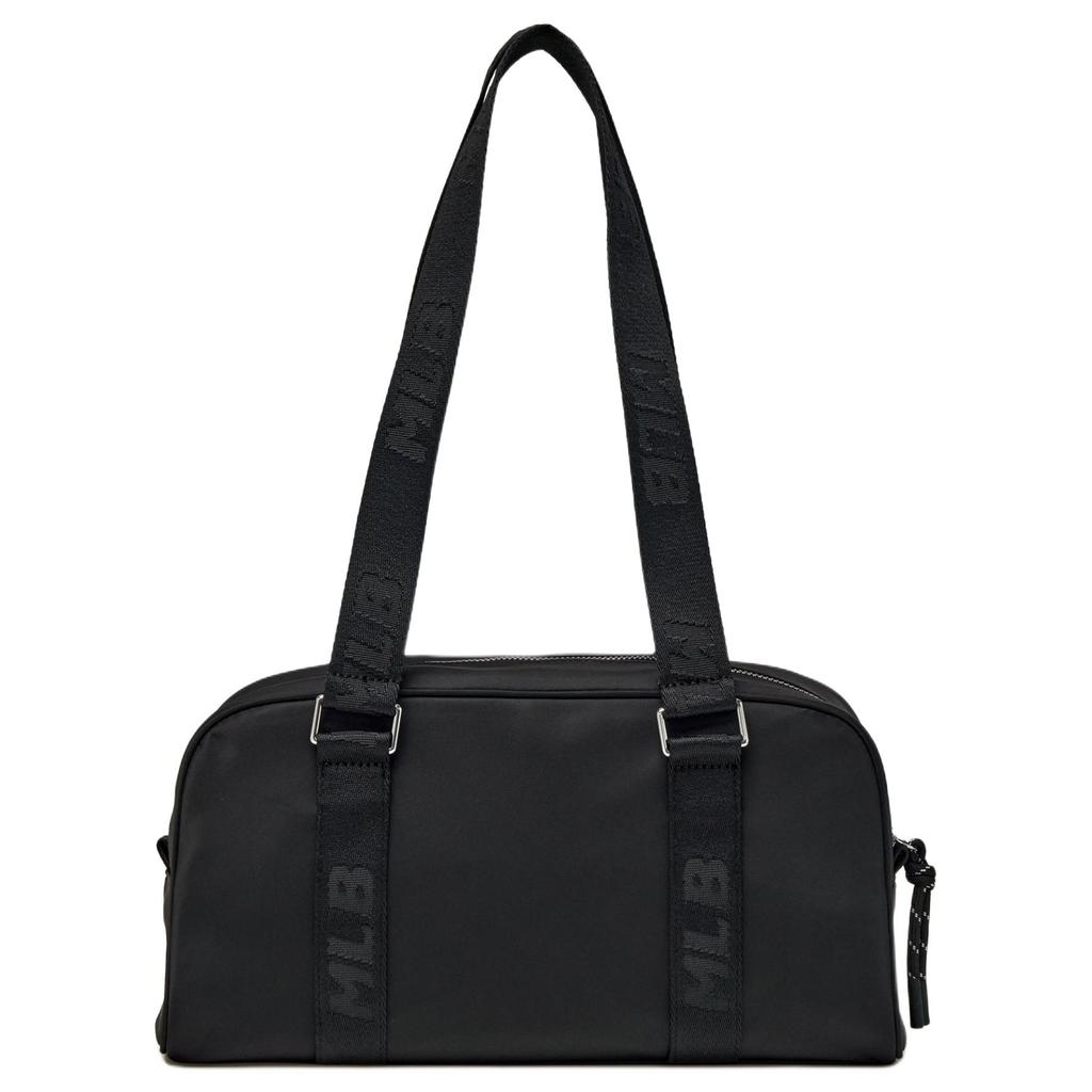 MLB Letter Print Nylon Shoulder Bag Unisex Shoulder Bag Black 3AORA016N
