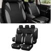 4 PCS Waterproof Car Seat Covers, Quick Setup Auto Front Seats Protector with Separate Headrest Cover, Comfortable Sporty Seats Cover with EVA Foam