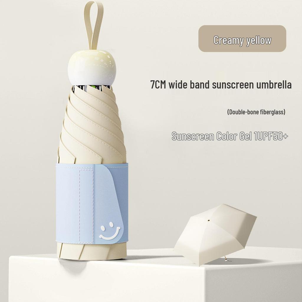 Mini Five-Fold UV Protection Sunscreen Umbrella: Portable and Dual-Use for Sun and Rain, Women's Sunshade Umbrella