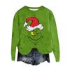 Ladies' Fashionable Round Neck Pullover Long Sleeved Top Christmas Printed Sweatshirt
