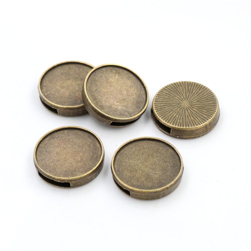 

10pcs 20mm Inner Size Antique Silver Plated Colors Square Cabochon Base Cameo Setting Charms Pendant For 10 mm Leather Bracelet бронзовый