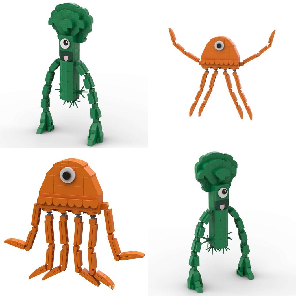 Maze Witch Building Blocks Compatible With Lego, Green Cabbage Table Decoration, Diy Toy For Kids