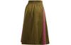 Adidas Originals Casual Long Skirts Women's Olive Green Thin Mid Length A Line Skirt FL4085