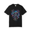 Aurora Charge Stained Glass T-Shirt Black Front Print Comfort Colors 1717