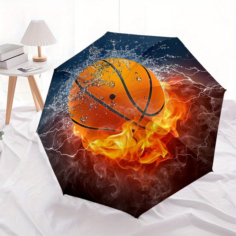 Fire & Water Basketball: The Ultimate Sports Artwork Umbrella Day Gift Y282