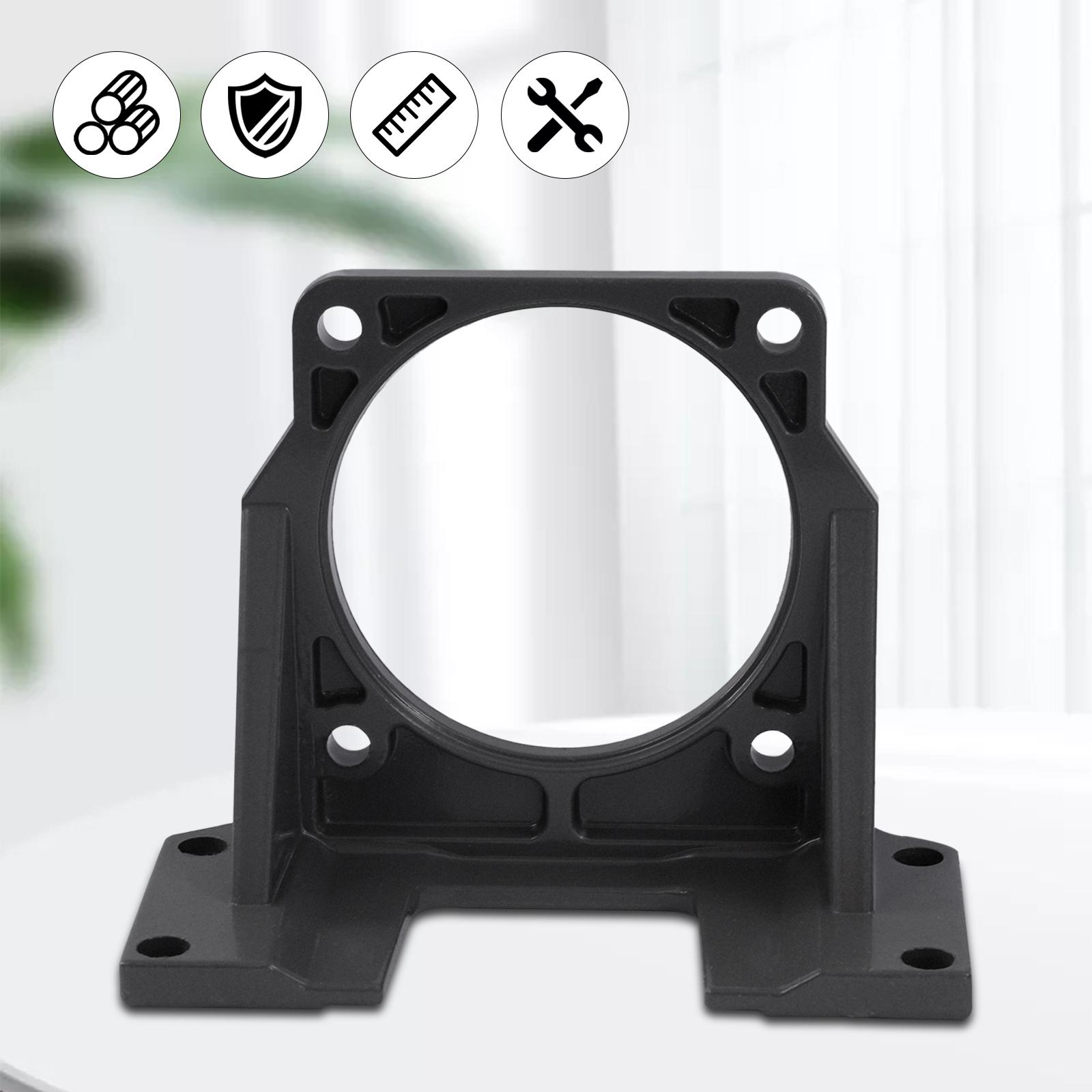 

AC Gear Motor Mounting Bracket, Black Mini Single-Phase Motor Aluminum Alloy Support apply for 110V 180W-370W Variable Speed other чорний