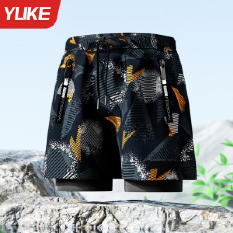 Herren Doppellagige Square-Leg Badehose - Fünf-Punkt-Stil, Anti-Peinlichkeit, Professionelle Strandbekleidung für Erwachsene.