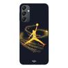 Phone Case - MANIACASE - Samsung Galaxy A14 - TPU Silicone - Black - Jordan Logo