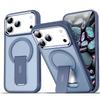 Luxury For Magsafe Folding Stand Magnetic Phone Case For 17 16 15 14 Plus 13 12 11 Pro Max Matte Translucent Back Cover