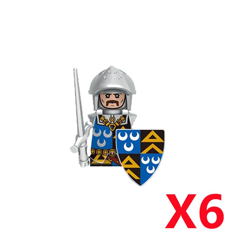 Medieval Soldier Knight Figure MOC Building Block Green Dragon Castle Infantry Orcs Pirate Roman Cavalry Weapons Toys Gifts D122