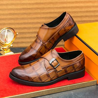 Pánské Retro Formální Boty PU Boční Přezka Evropské a Americké Business Vysoce Kvalitní Mokasíny Velikost 38-46 Pánské Boty