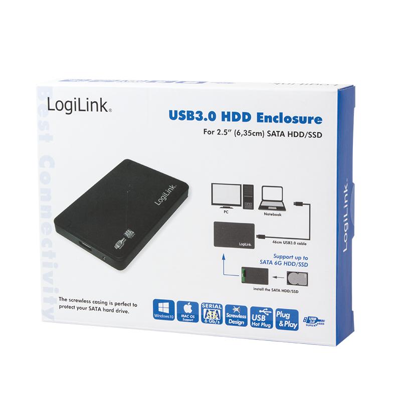 Hard drive enclosure HDD 2.5" sata USB 3.0 LogiLink Fast Data Transfer