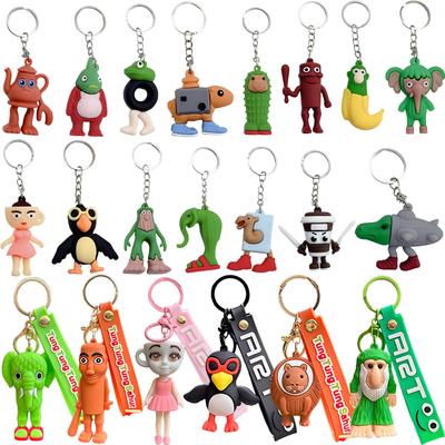 Nuevos Llaveros Italianos Brainrot Tralalero Tralala Llavero Tung Tung Sahur Figuras de Anime Brainrot Llavero Colgante para Bolso Decoración Regalo