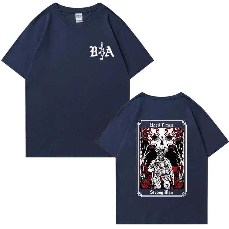 Hard Times 2025 Brothers In Arms Graphic Tee shirt Men Women vintage Oversized short sleeve t-shirts Unisex 100% Cotton T shirt