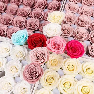 Cap Floare Trandafir Săpun 6,9cm Maro Copt Stil Nou DIY Cadou F Ziua Mamei Zi de Naștere Valentine Nuntă Baby Shower Favore
