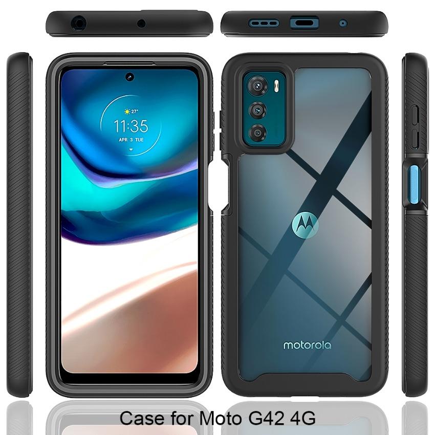 Crystal Cover TPU/PC Sky Case for Motorola Moto G42 4G G32 Funda With PET Screen Protector 360 Degree Full Coverage Shockproof