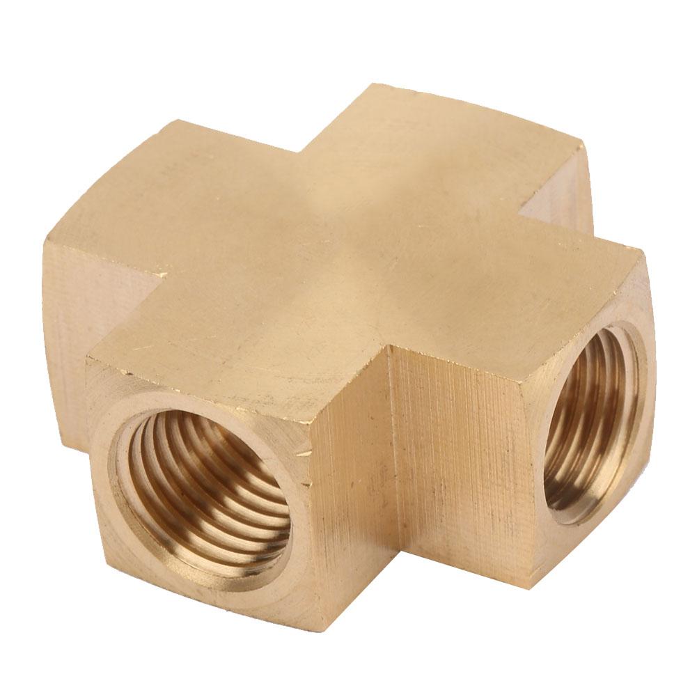 14"" FNPT Mässingsrörfittingsadapter 4-vägs Lika Hylskoppling Industriverktyg