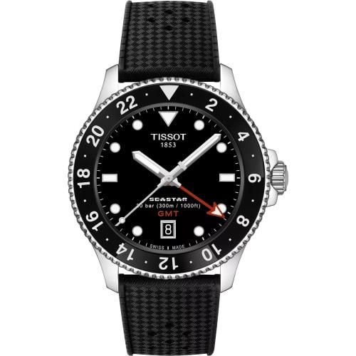 

Годинник Tissot Seastar 1000 з гумовим ремінцем і чорним циферблатом, офіційно імпортований, модель T1208521705100