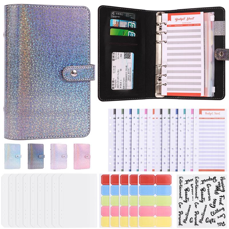A6 Crystal Ring Binder Cash Budget Book and Daily Financial Planner.