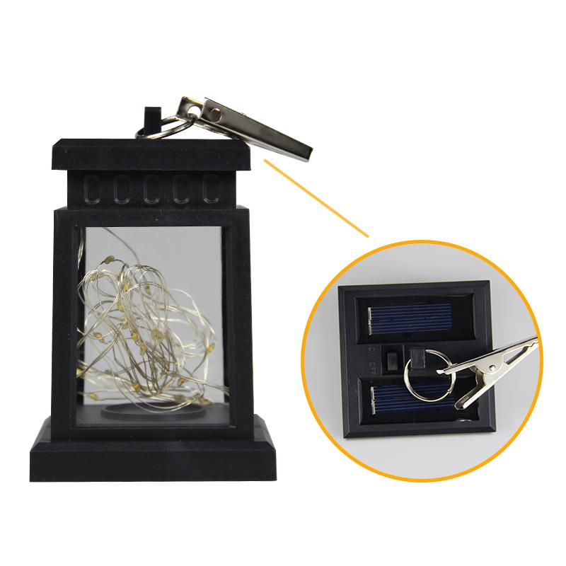 Hanging Flickering Solar Lights Star/Candle Garden Decoration Lantern Waterproof Landscape Yard Lights Terrace Lamp with Hook