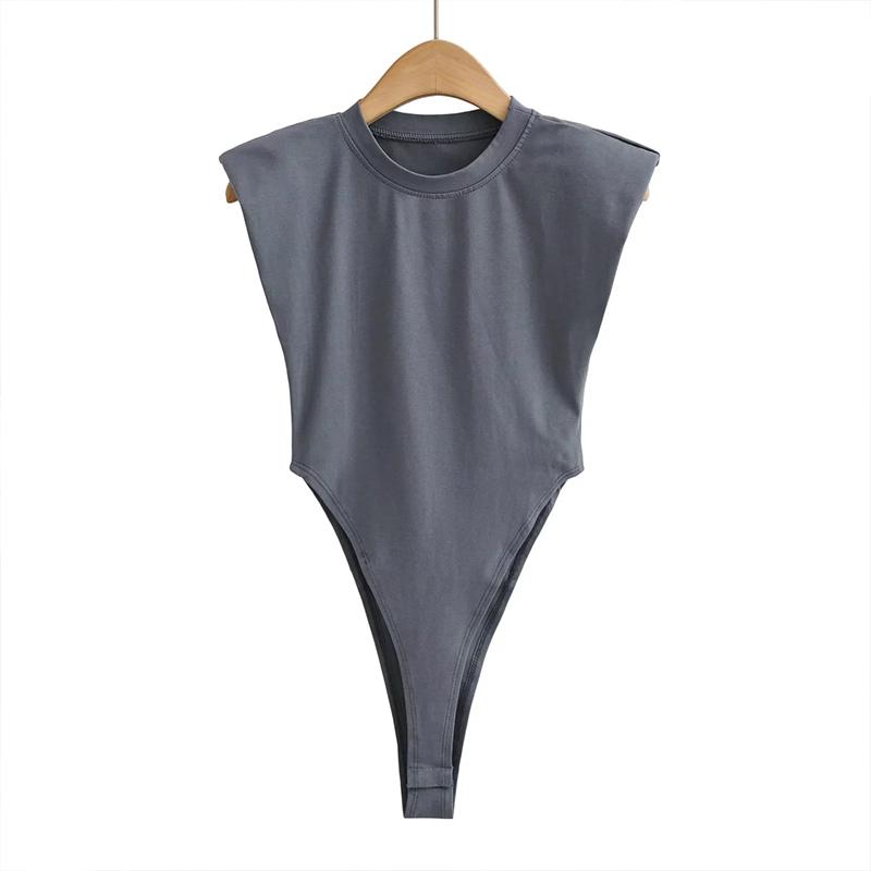 Sexy Tops for Ladies 2024 New Summer Black Sleeveless Bodysuit