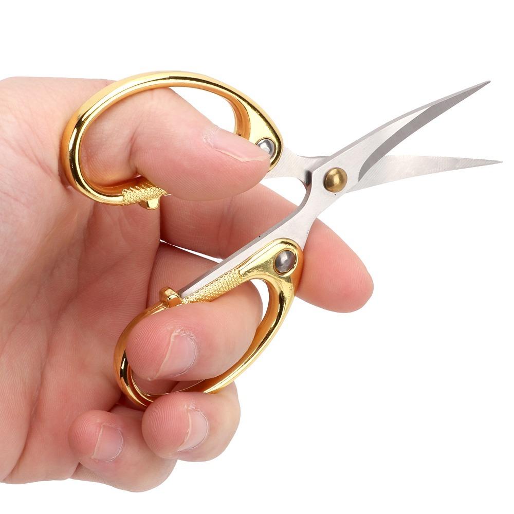 Stainless Steel Craft Scissors High Hardness Multipurpose Scissors Sewing Scissors For Office золотой