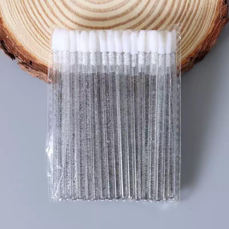 Manufacturer Supplier Cotton Cleaning Lip Brush Disposable Portable Crystal Color Fashion Professional Lip Applicator