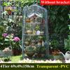 2-4 Etagen Haushalts Garten Gewächshaus Blumenständer Abdeckung PVC Wasserdicht Haus Blumentopf Zeltabdeckungen mit Reißverschlusstür, ohne Regale