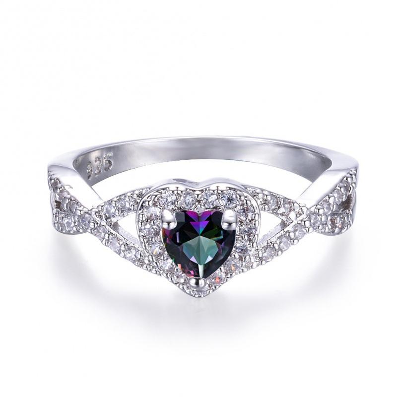 Hot Sale Love Shaped Moissanite Edge Inlaid Ring Source