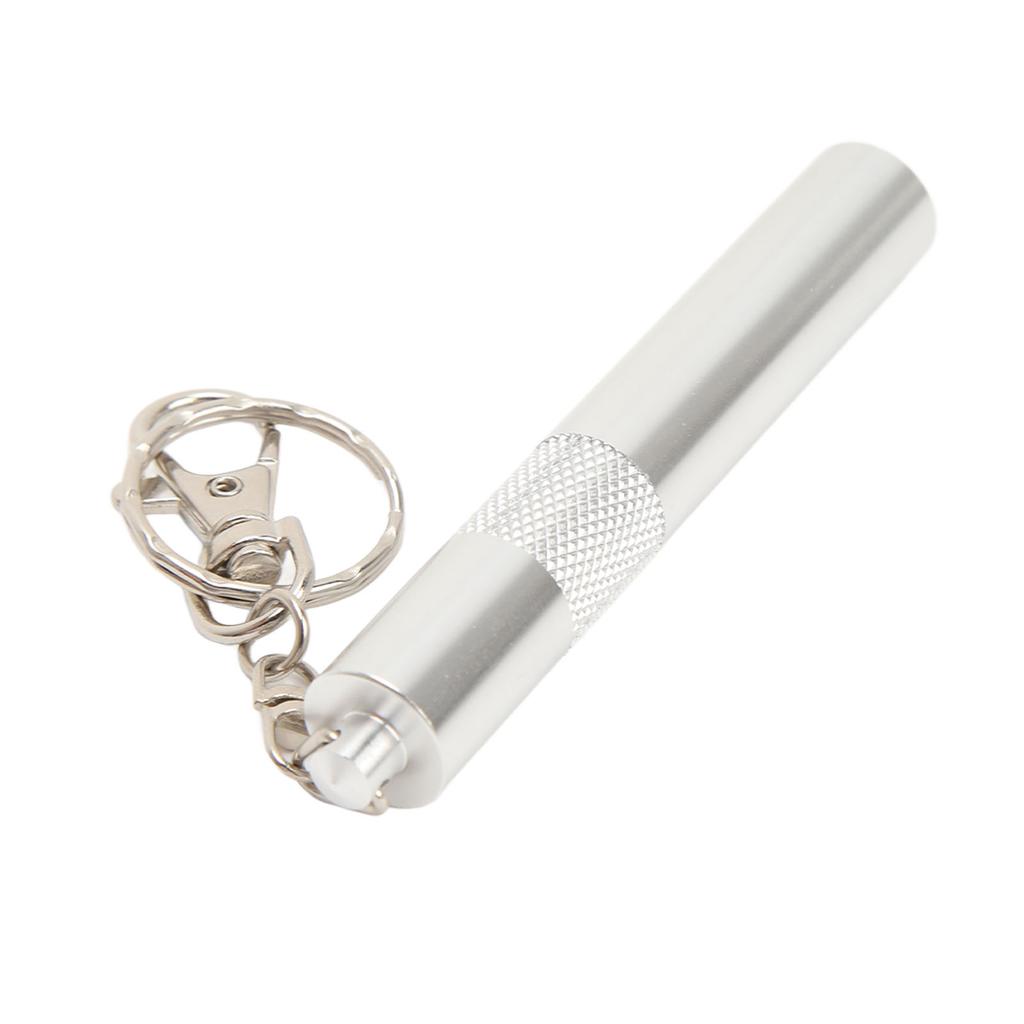 Cue Tip Pricker Tool with Key Chain 6063 Aluminum Prick Storage 2 in 1 Prevent Slip Billiard Cue Tip Pick Silver
