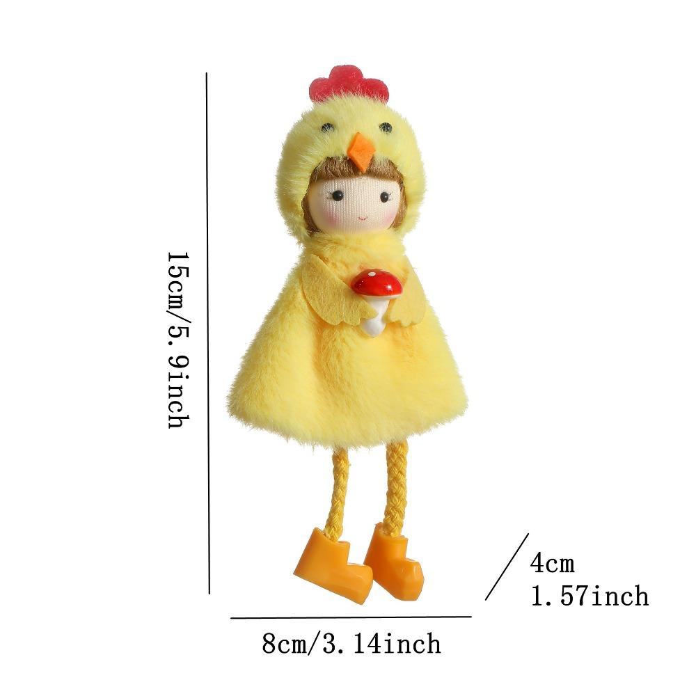 Chicken Angel Hanging Easter Plush Chicken Hanging Girl Doll Pendant Egg Pendant