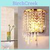 Modern Crystal Wall Light With Led Bulb For Bedroom Decor And Background Wall