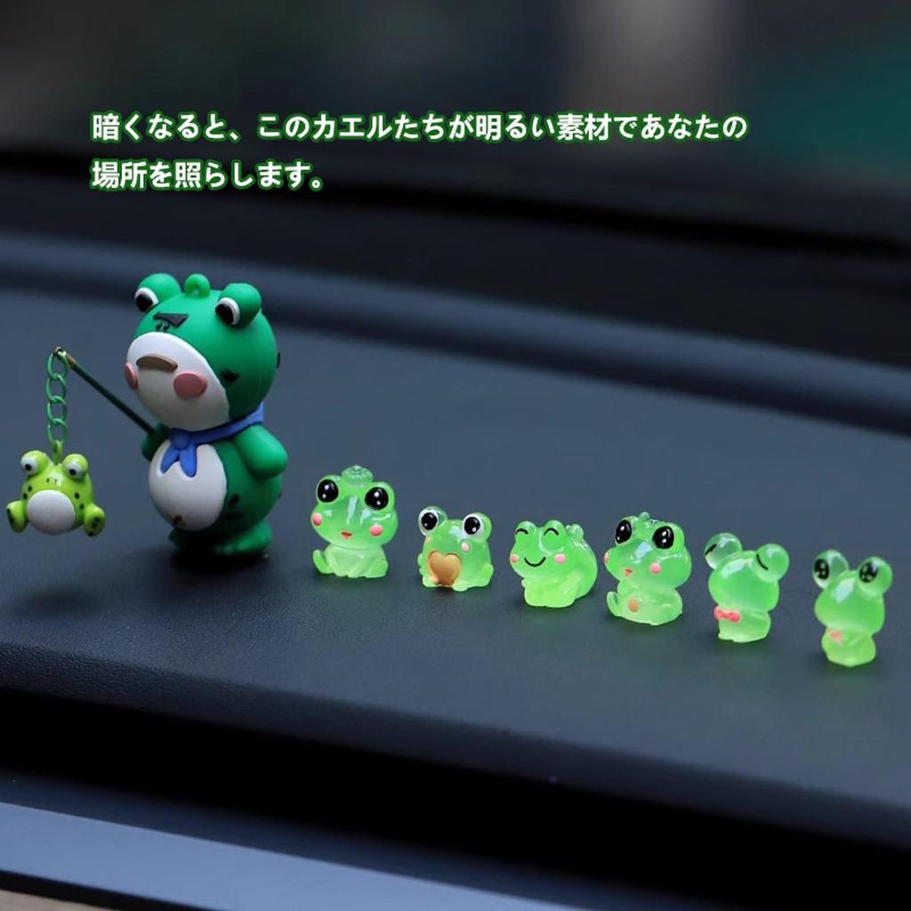 Car Decoration, Frog, Luminous Frog, Cute, Mini Car Accessory, Car Accessory, Animal Decoration, Frog,