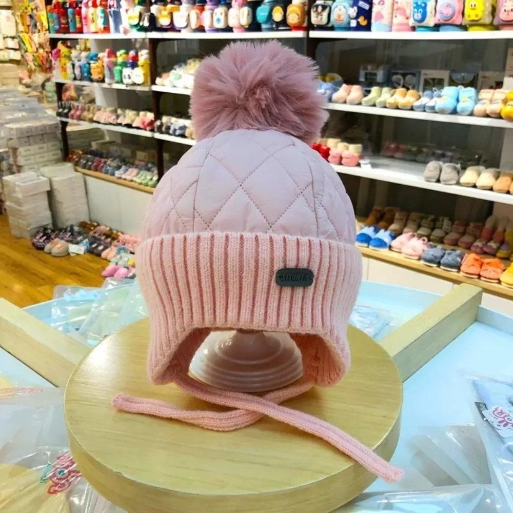 

Windproof Pullover Cap Plush Warm Lei Feng Hat New Beanie Hat Kids рожевий