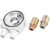 Universeller Auto-Aluminiumlegierung Ölfilterkühler Sandwich-Gewindeplattenadapter Ölkühlersatzteile Silberton M20x1.5 1/8 NPT Ersatzteile