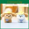 Glasses Cute Dog Plush Toy Keychain Animal Stuffed Doll Backpack Pendant Gift